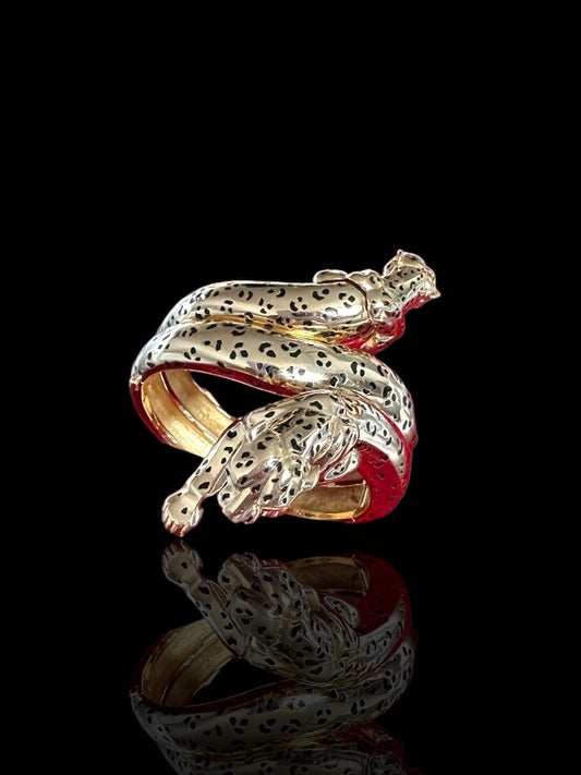 RARE CARTIER VINTAGE DOUBLE HEAD PANTHERE BANGLE CIRCA 1975