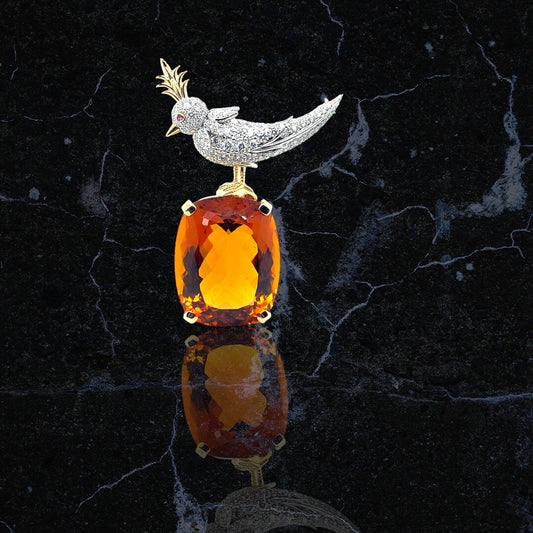 ICONIC TIFFANY & CO SCHLUMBERGER BIRD ON THE ROCK