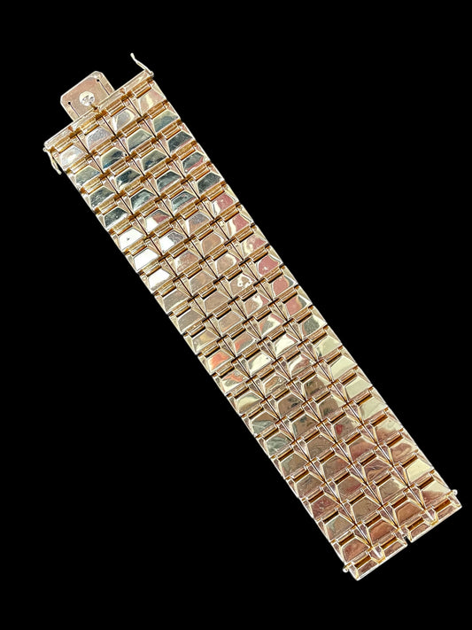 VINTAGE WIDE GOLD ITALIAN BRACELET