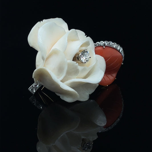 VINTAGE 1960s CARTIER PARIS FLOWER BROOCH