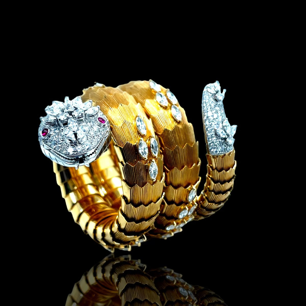 VINTAGE BULGARI SNAKE BANGLE WATCH CIRCA 1970